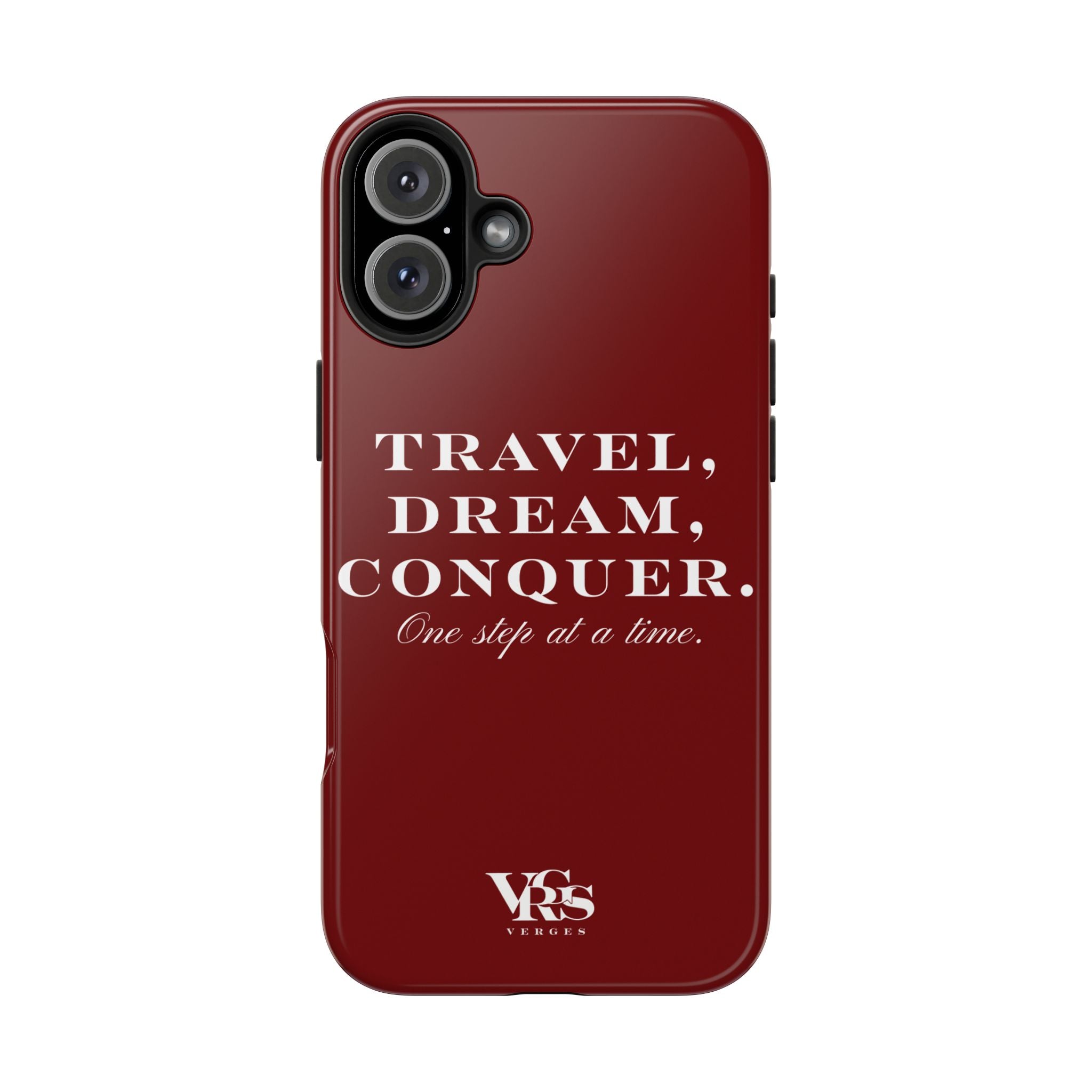 Travel. Dream. Conquer. | Cover de Telefono | One step at a time