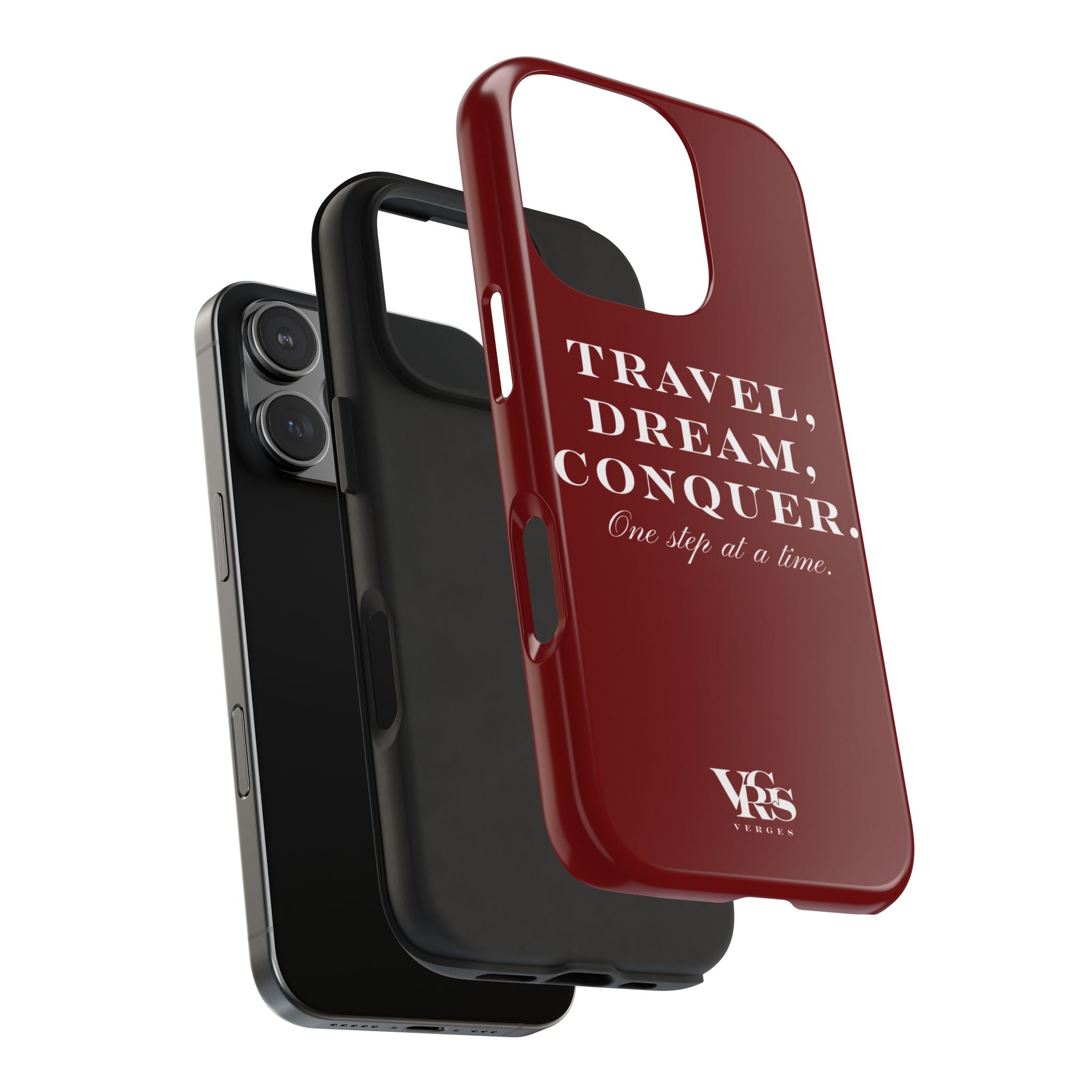 Travel. Dream. Conquer. | Cover de Telefono | One step at a time