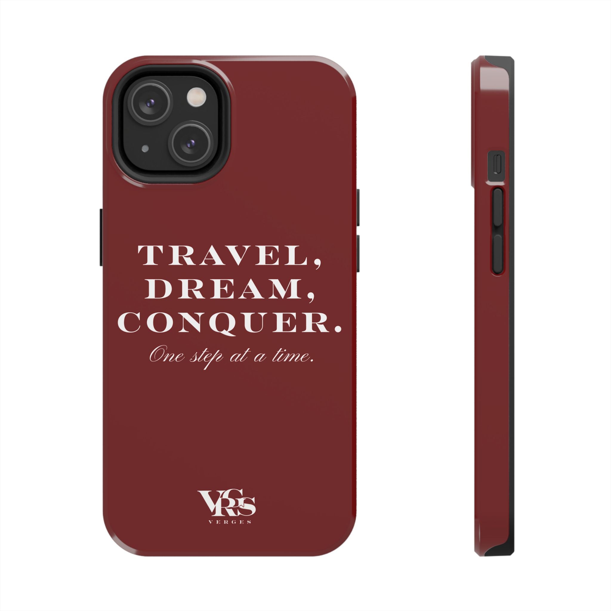 Travel. Dream. Conquer. | Cover de Telefono | One step at a time