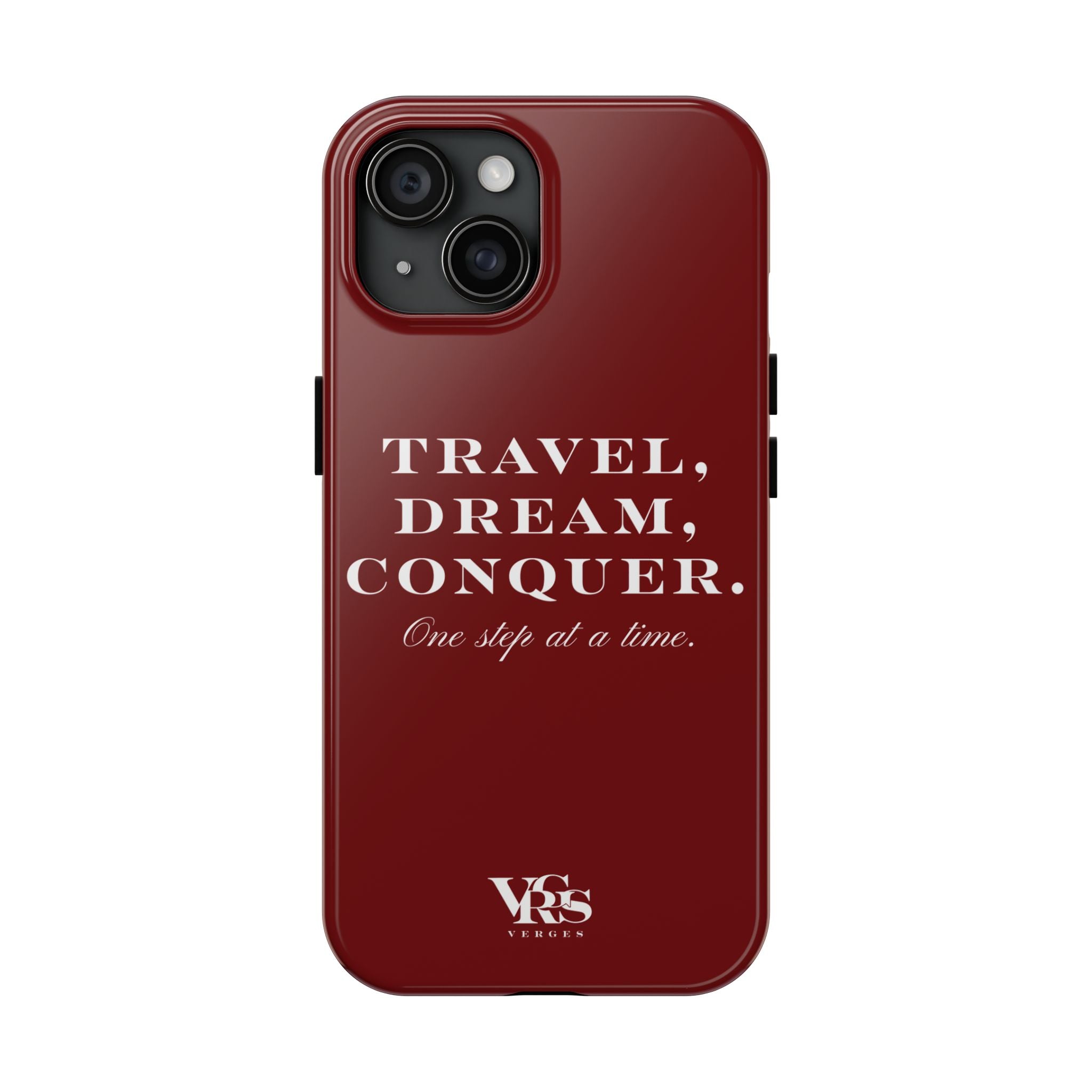 Travel. Dream. Conquer. | Cover de Telefono | One step at a time