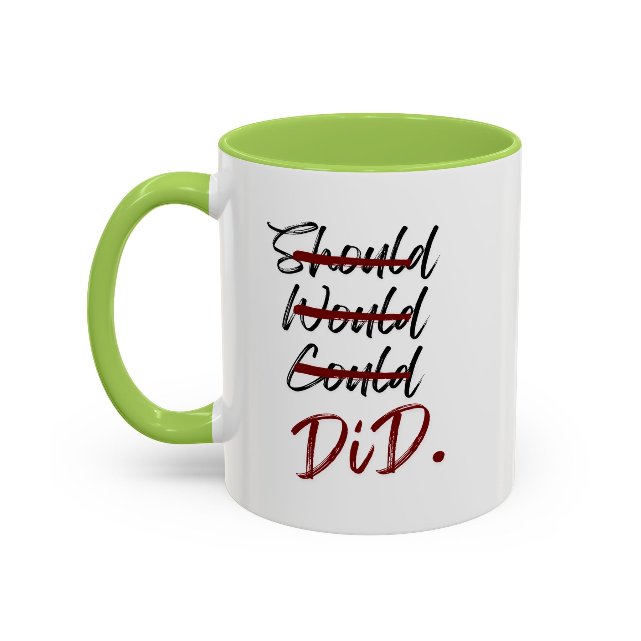 Taza Motivacional “Should Would Could DID”
