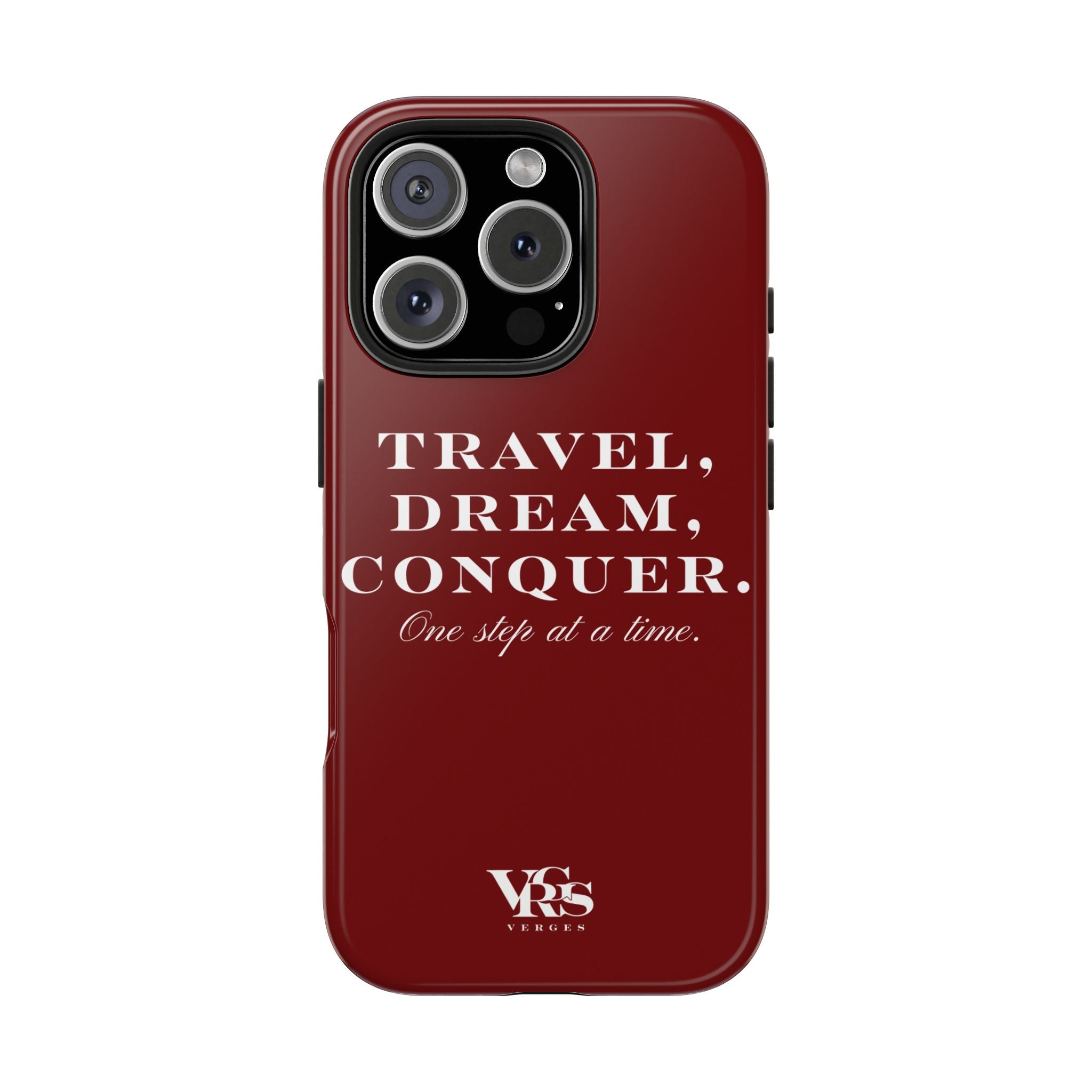 Travel. Dream. Conquer. | Cover de Telefono | One step at a time